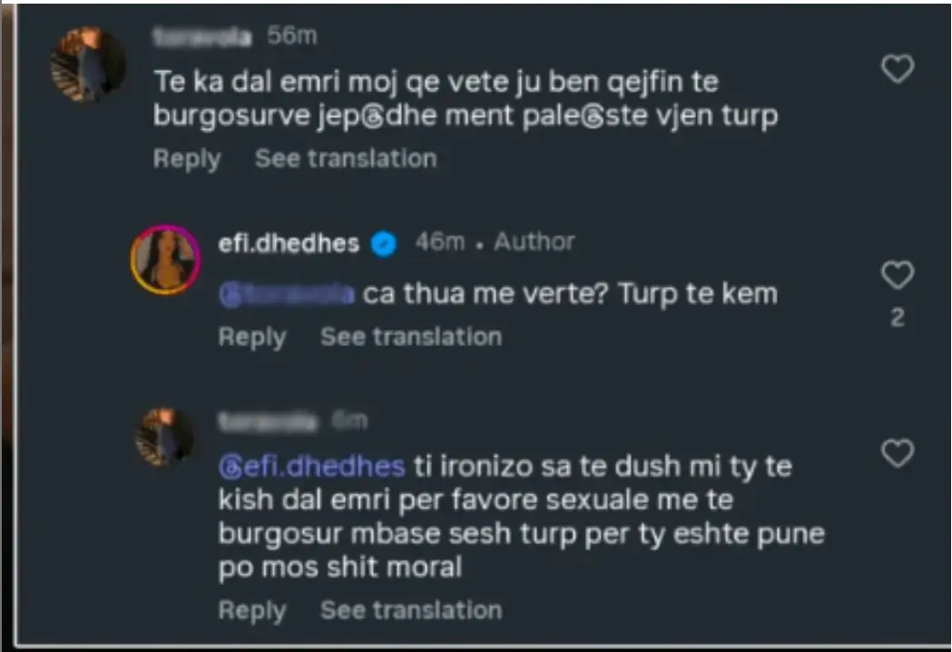 “Të ka dal emri që shkon në burgje” – Efi nuk ia perton, i kthehet ndjekësit: Turp te k...